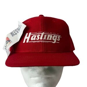 Hastings Nebraska Red SnapBack Agriculture Hat. Mesh Back Trucker Hat  NWT